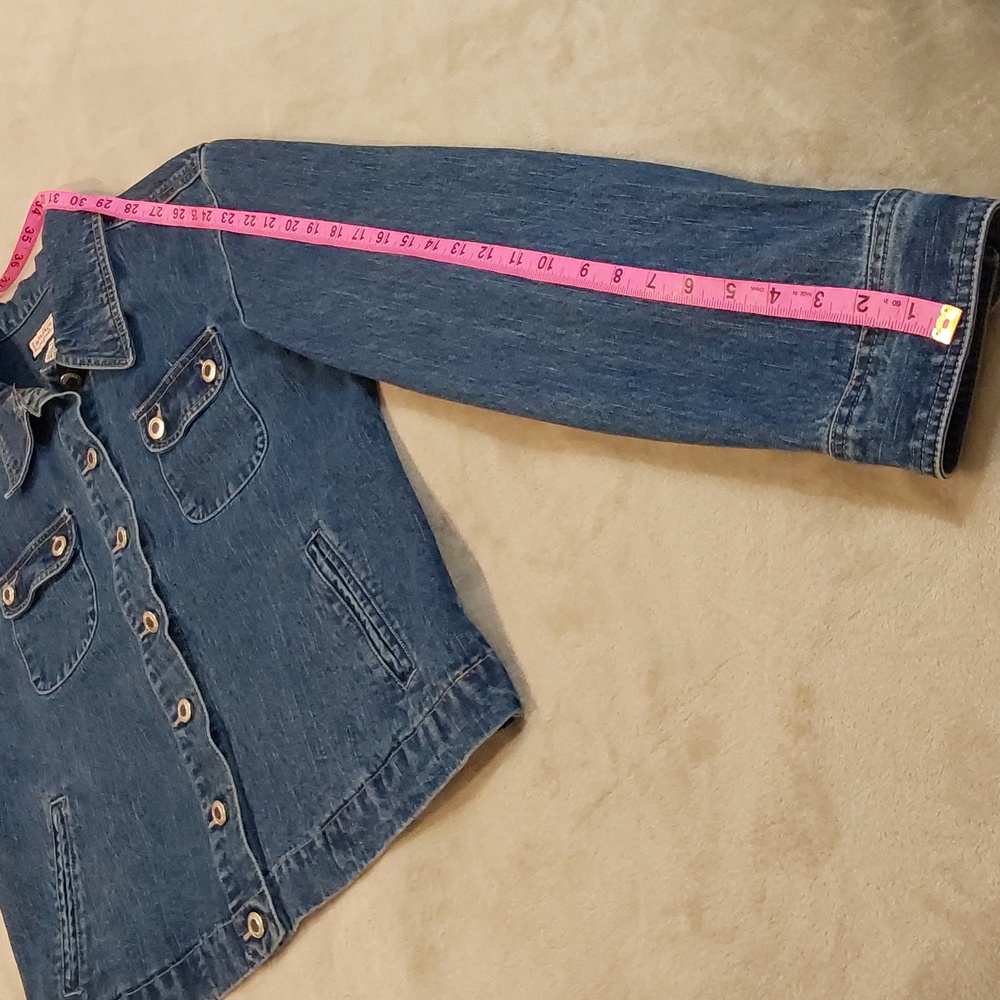 Vintage 80's JAMAICA BAY Blue Denim Button Up Jean Jacket Womens Size L - Picture 11 of 12